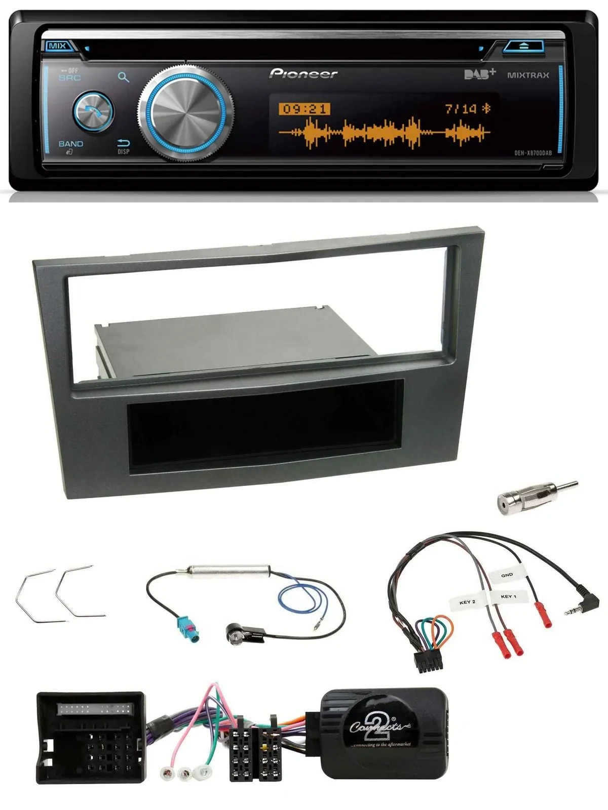 Pioneer Lenkrad DAB USB CD Bluetooth Autoradio für Opel Antara Astra H Zafira B
