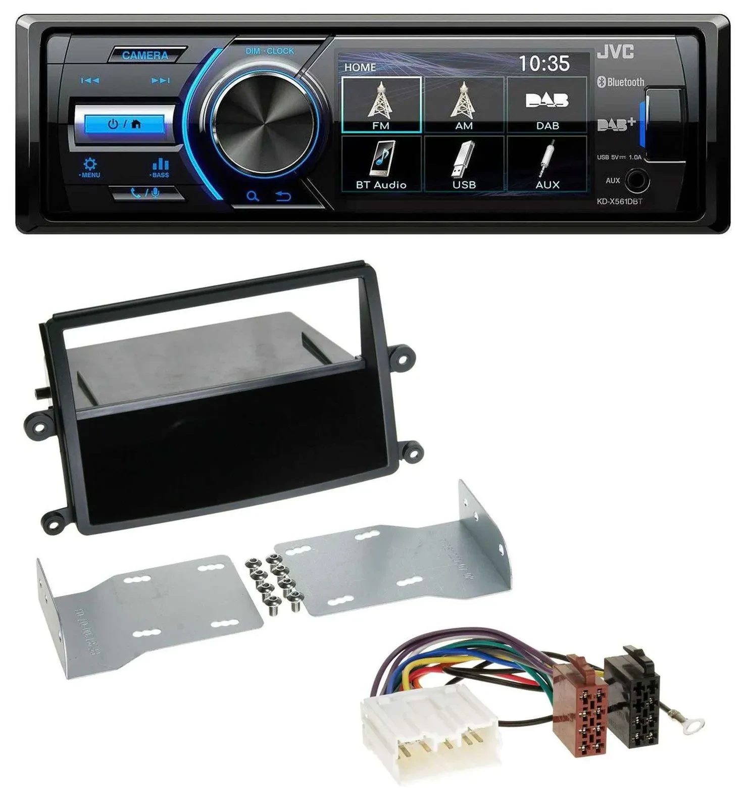 JVC Bluetooth MP3 USB DAB Autoradio für Mitsubishi L200 (KAOT, ab 2006)