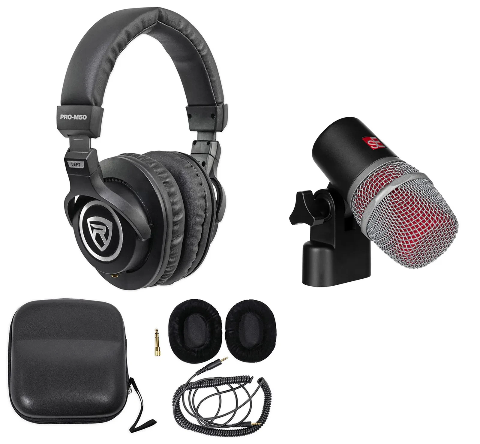 Se Electronics V BEAT Dynamic Drum Microphone Toms/Snare/Percussion+Headphones