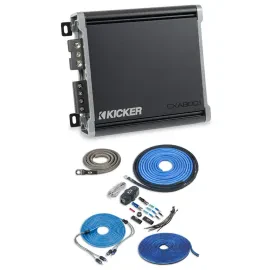 Kicker CXA800.1 800W RMS Class-D Monoblock Amplifier w/ Amp Kit