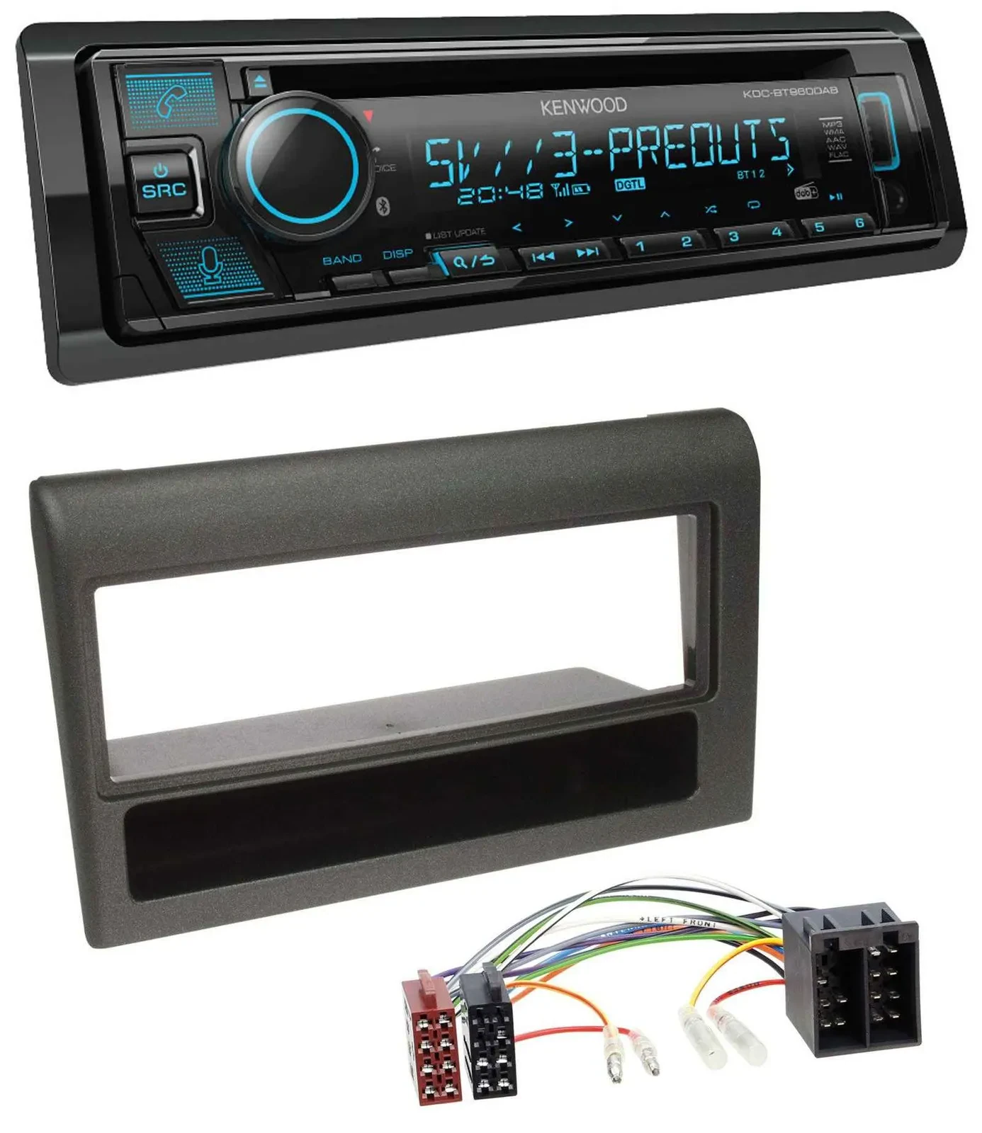 Kenwood Bluetooth USB CD MP3 DAB Autoradio für Alfa Romeo 155 Lancia Dedra Delta