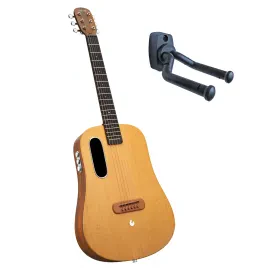 Lava Music ME Air Spruce Gitarre 36 Zoll Woodgrain Brown mit keepdrum Wandhalter