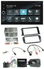 Автомагнитола Blaupunkt 2DIN Bluetooth USB DAB с навигацией, TMC, поддержка управления на руле, для Ford S-Max/Mondeo
