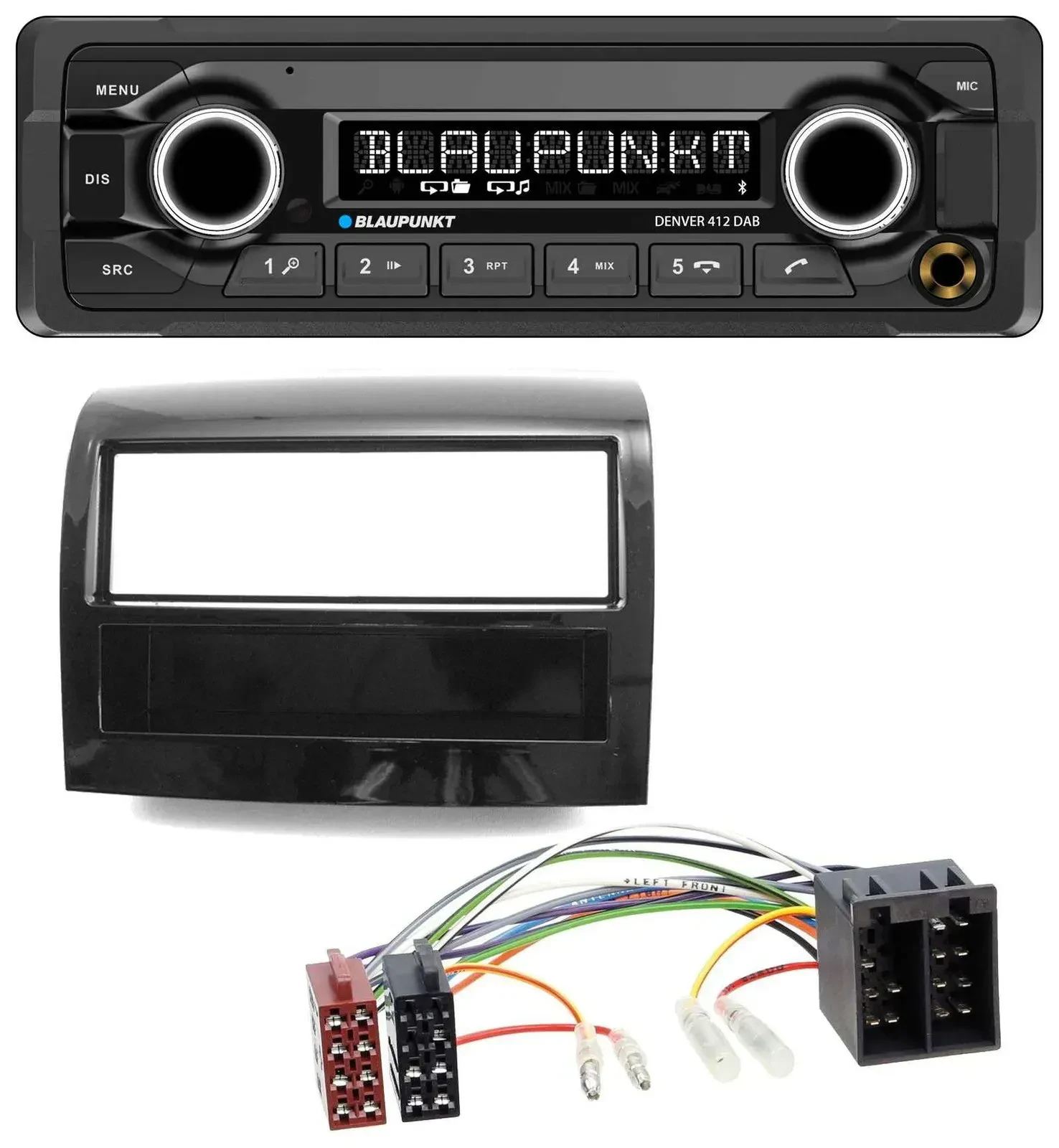 Blaupunkt Bluetooth DAB MP3 USB Autoradio für Fiat Ducato 2011-2021 piano schwar