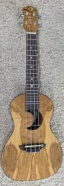 Luna UKE EX OA Crescent Olive Ash Burl Concert Size Natural Satin Ukulele Sample