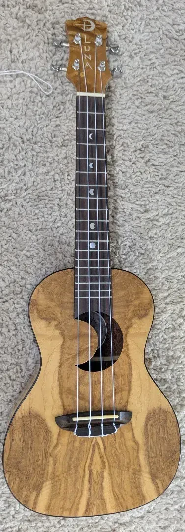 Б/У Укулеле Luna Guitars UKE EX OA Crescent концерт, натуральный сатин, кап ясеня