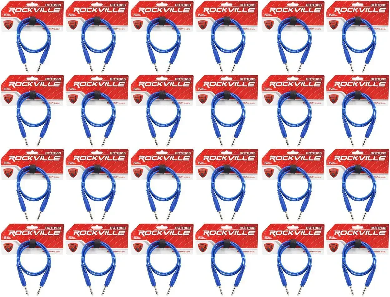 Коммутационный кабель Rockville RCTR103BL Blue 0.9 м (24 штуки)