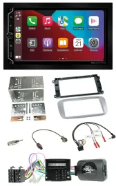 ESX 2DIN DAB USB Lenkrad Bluetooth Autoradio für Ford Galaxy C-Max Focus silber