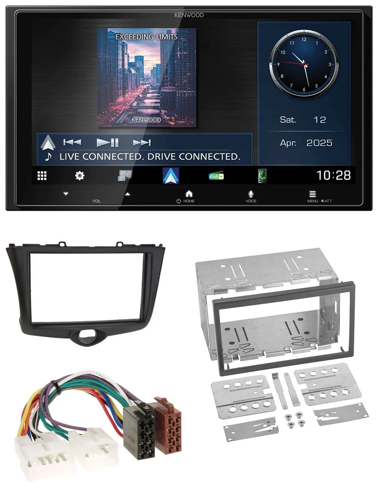 Kenwood Bluetooth 2DIN USB DAB MP3 Autoradio für Toyota Yaris (2003-2005)