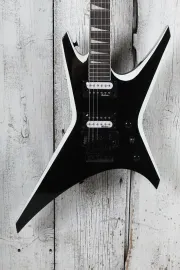 Jackson JS Series Warrior JS32 Solid Body Electric Guitar Black w White Bevels