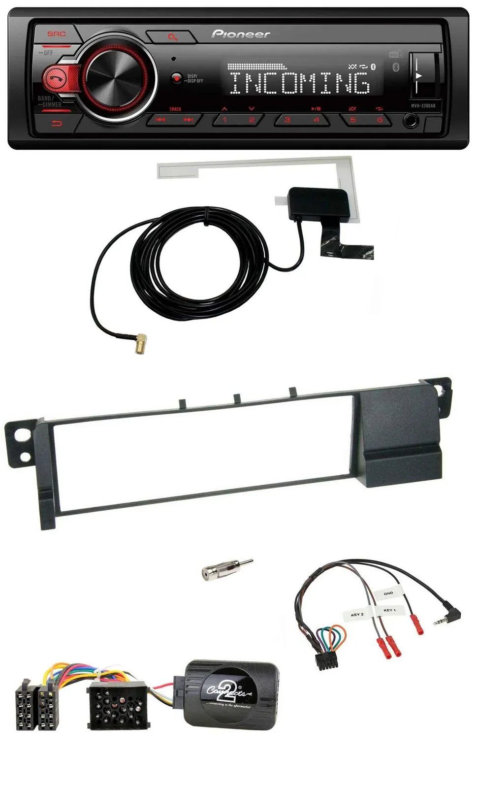 Pioneer USB Lenkrad DAB Bluetooth Autoradio für BMW 3er E46 (98-07)