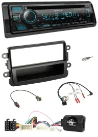 Kenwood Bluetooth USB CD Lenkrad DAB Autoradio für Dacia ab 2012 schwarz