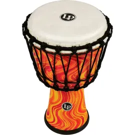 Джембе Latin Percussion LP1607OM 7", оранжевый мрамор, верёвочная настройка
