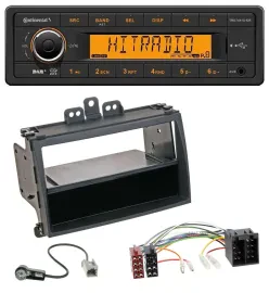 Автомагнитола Continental 1DIN DAB MP3 AUX USB для Hyundai i20 (2008–2011) Rubber-Touch