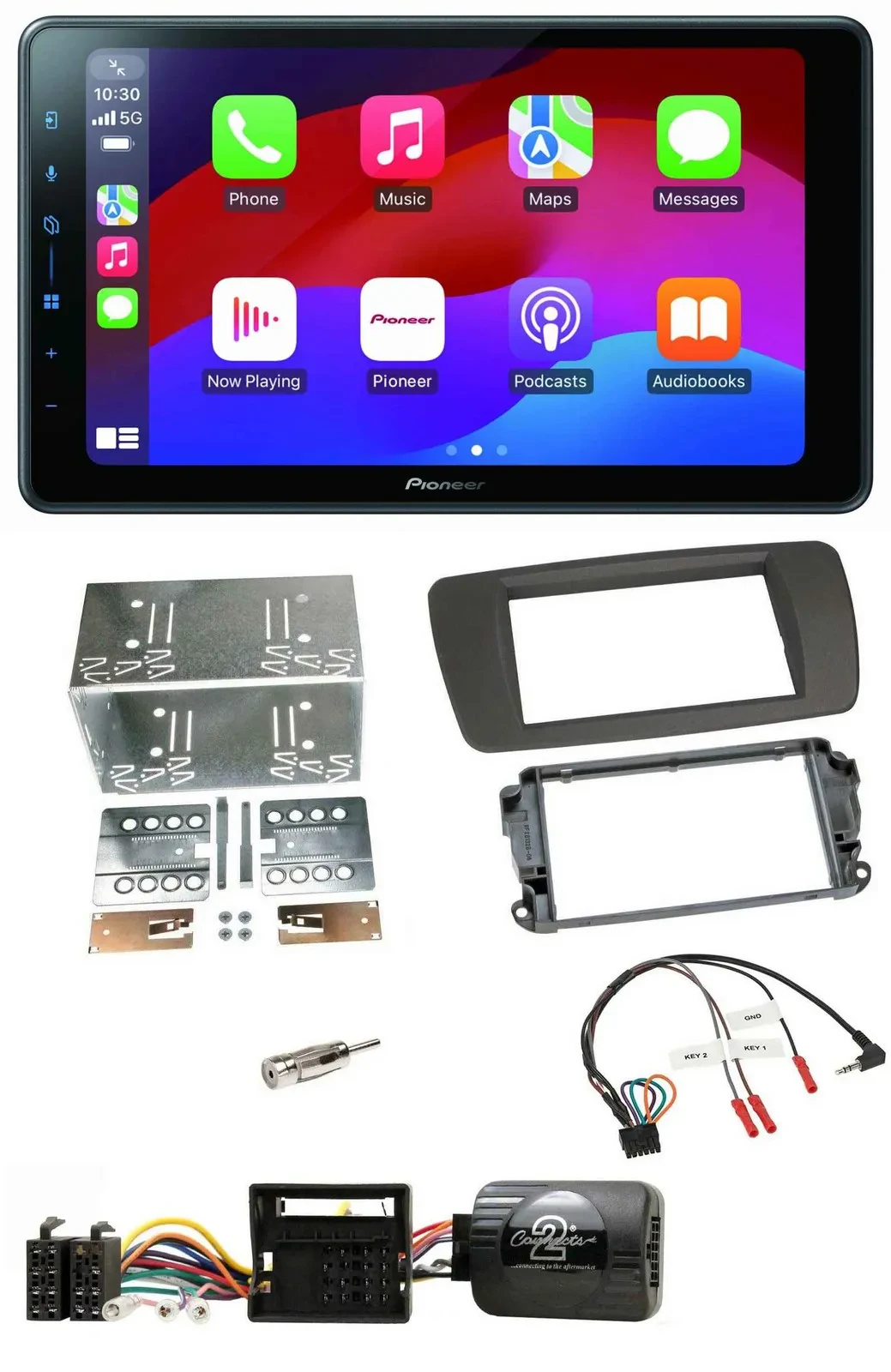 Pioneer Bluetooth 2DIN USB Lenkrad DAB Autoradio für Seat Ibiza ab 08 tuam-grey