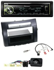 Автомагнитола Pioneer для Toyota Corolla Verso (2004–2007) CD, DAB, USB, MP3, черная, с управлением на руле