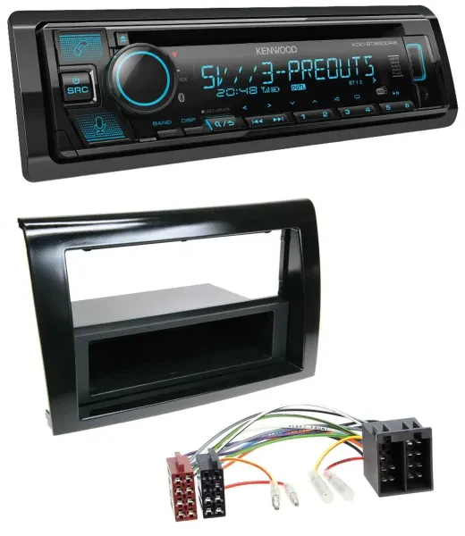 Kenwood Bluetooth USB CD MP3 DAB Autoradio für Fiat Bravo (ab 2007)