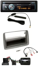 Pioneer CD USB Bluetooth DAB Lenkrad Autoradio für Fiat Panda 04-10 169 grau