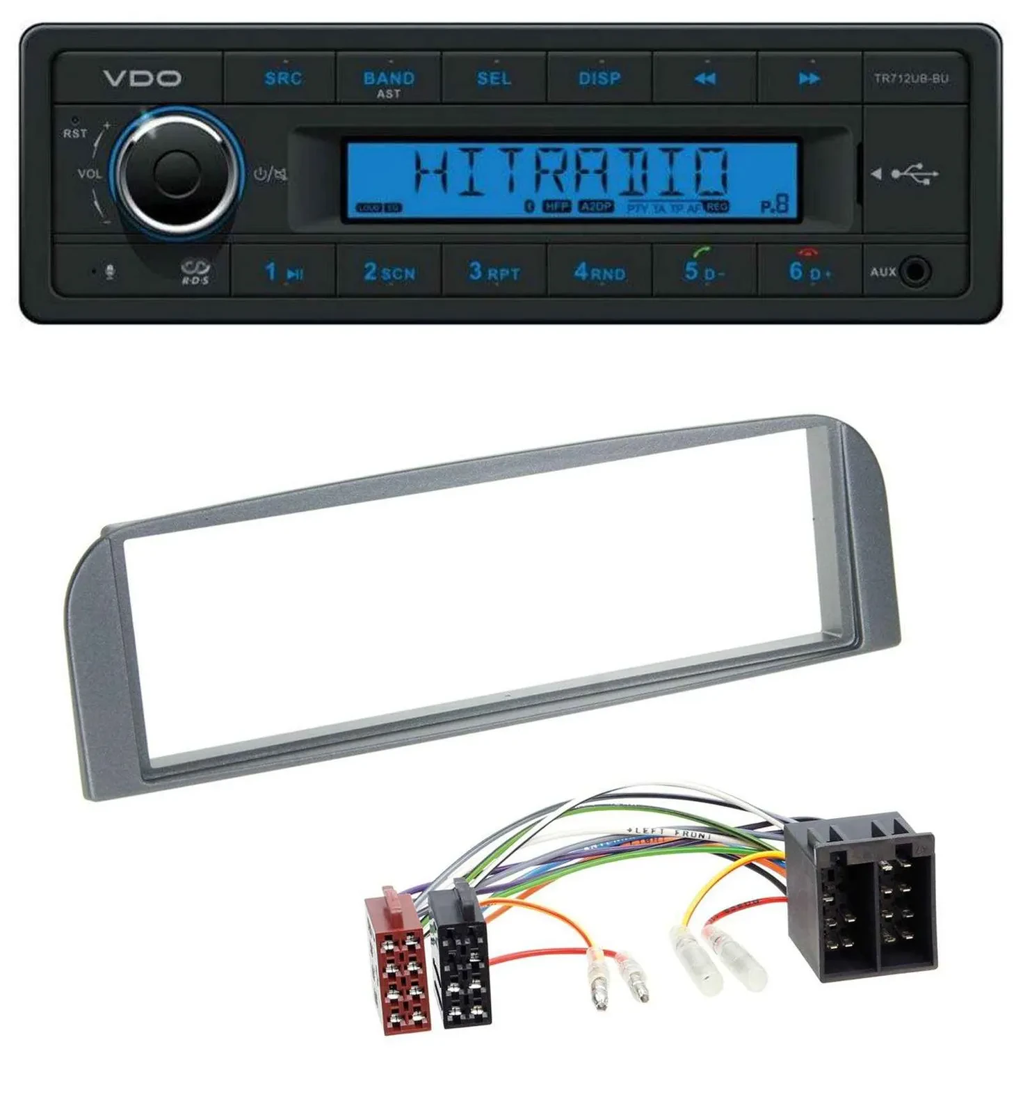 VDO Bluetooth AUX USB MP3 Autoradio für Alfa Romeo 147, GT - anthrazit