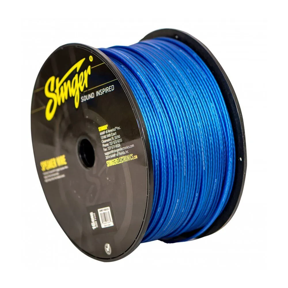 Спикерный кабель Stinger SHW516B500 16 AWG, 500 ft, матовый синий
