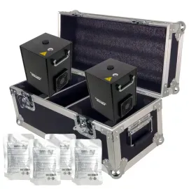 VECTOR Spark UP Duo Effektmaschinen Set DMX IR 650W 2 Maschinen Tour Case 4