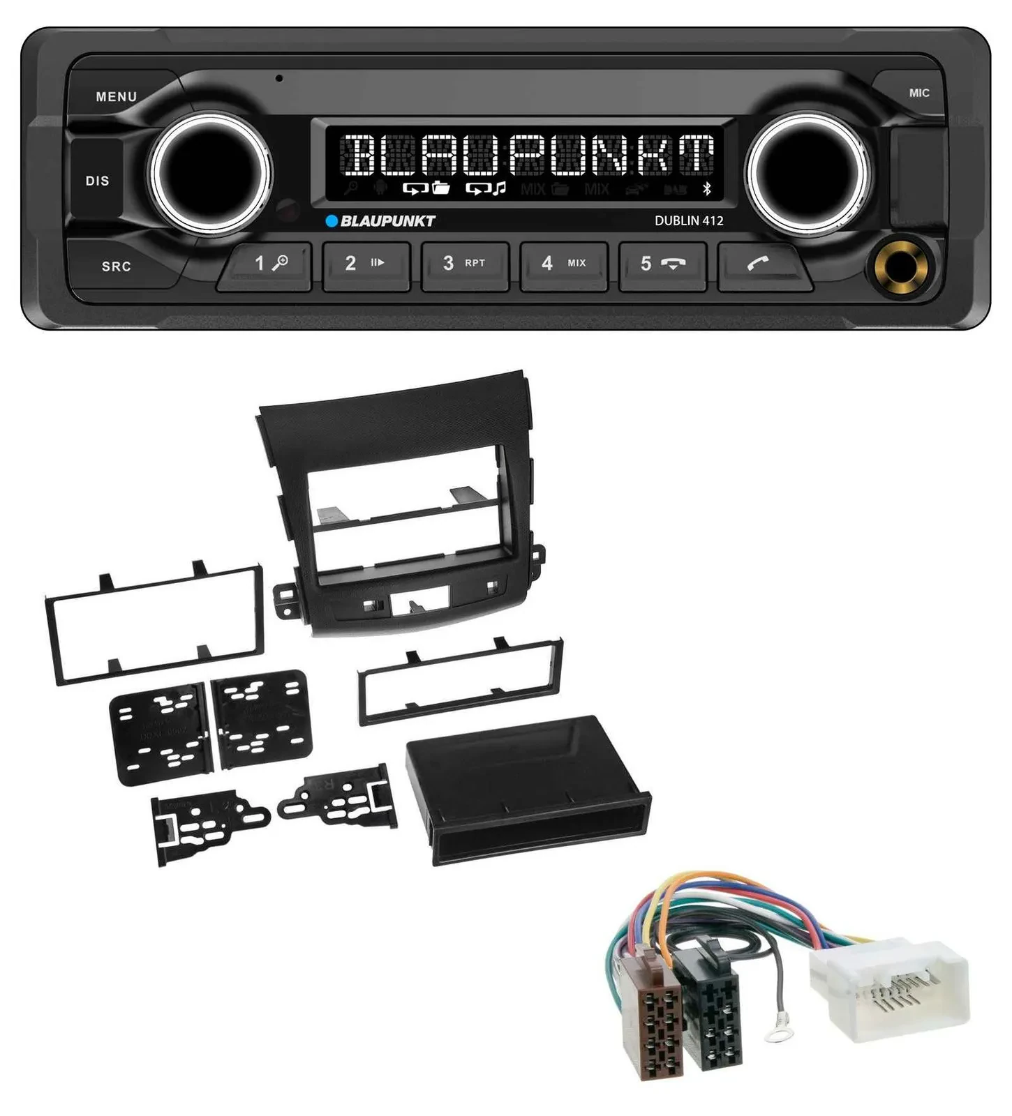 Blaupunkt MP3 Bluetooth USB AUX Autoradio für Citroen C-Crosser Mitsubishi Outla