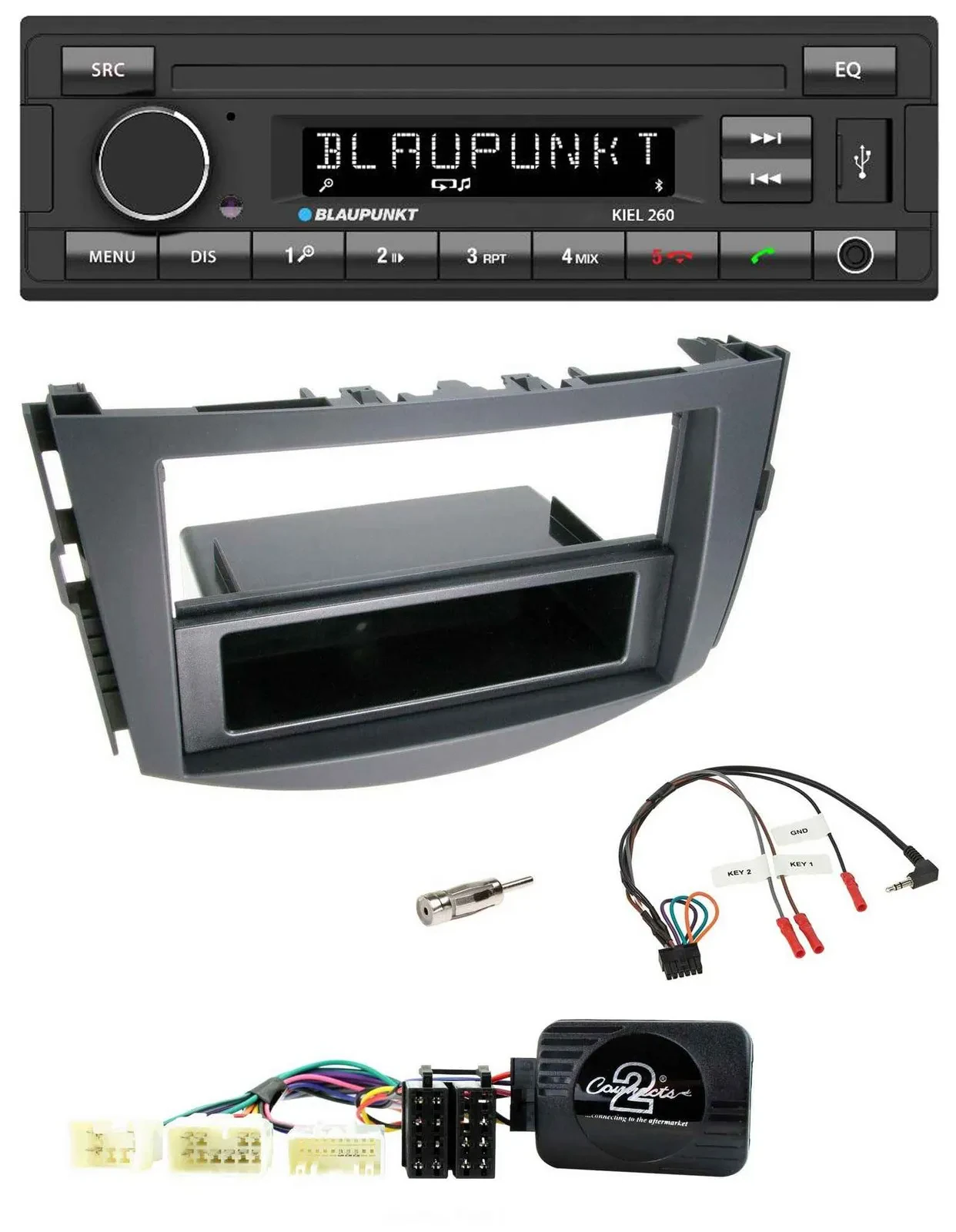 Автомагнитола для Toyota RAV4 (2006–2011) Blaupunkt USB, DAB, Bluetooth, поддержка кнопок на руле