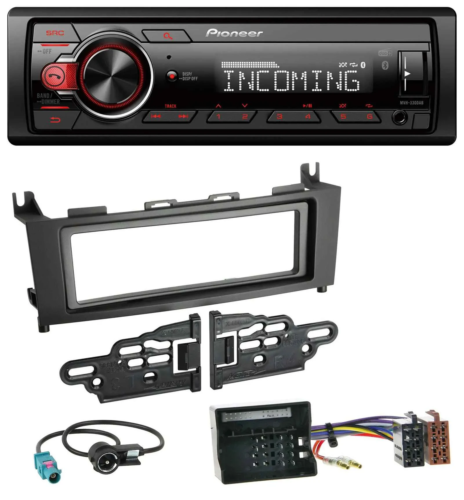 Pioneer Bluetooth USB DAB MP3 Autoradio für Mercedes GLK (2008-2012)