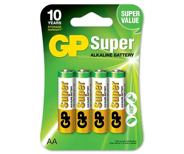 GP Super Alkaline LR6 Батарейка алкалиновая АА 4 шт блистер