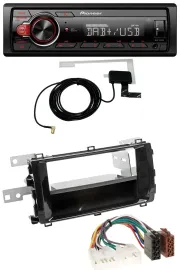 Автомагнитола для Toyota Auris (с 2013) Pioneer 1 DIN, MP3, DAB, USB, AUX, черный