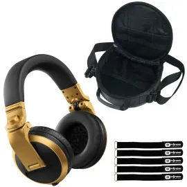 Pioneer DJ HDJ-X5BT Bluetooth Over-Ear DJ Producer Studio Headphones Gold w Case