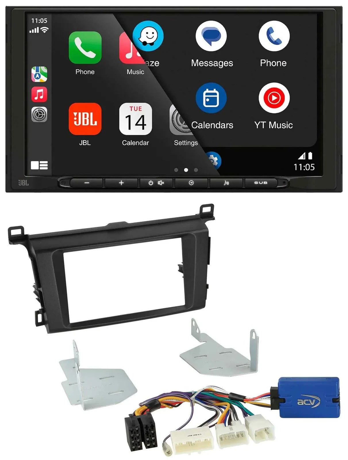 JBL USB 2DIN MP3 Bluetooth AUX Autoradio für Toyota RAV 4 (ab 2013)