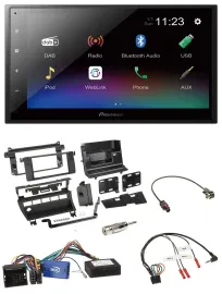 Pioneer USB Bluetooth DAB 2DIN Lenkrad Autoradio für BMW 3er 02-06 E46 5 Schalte
