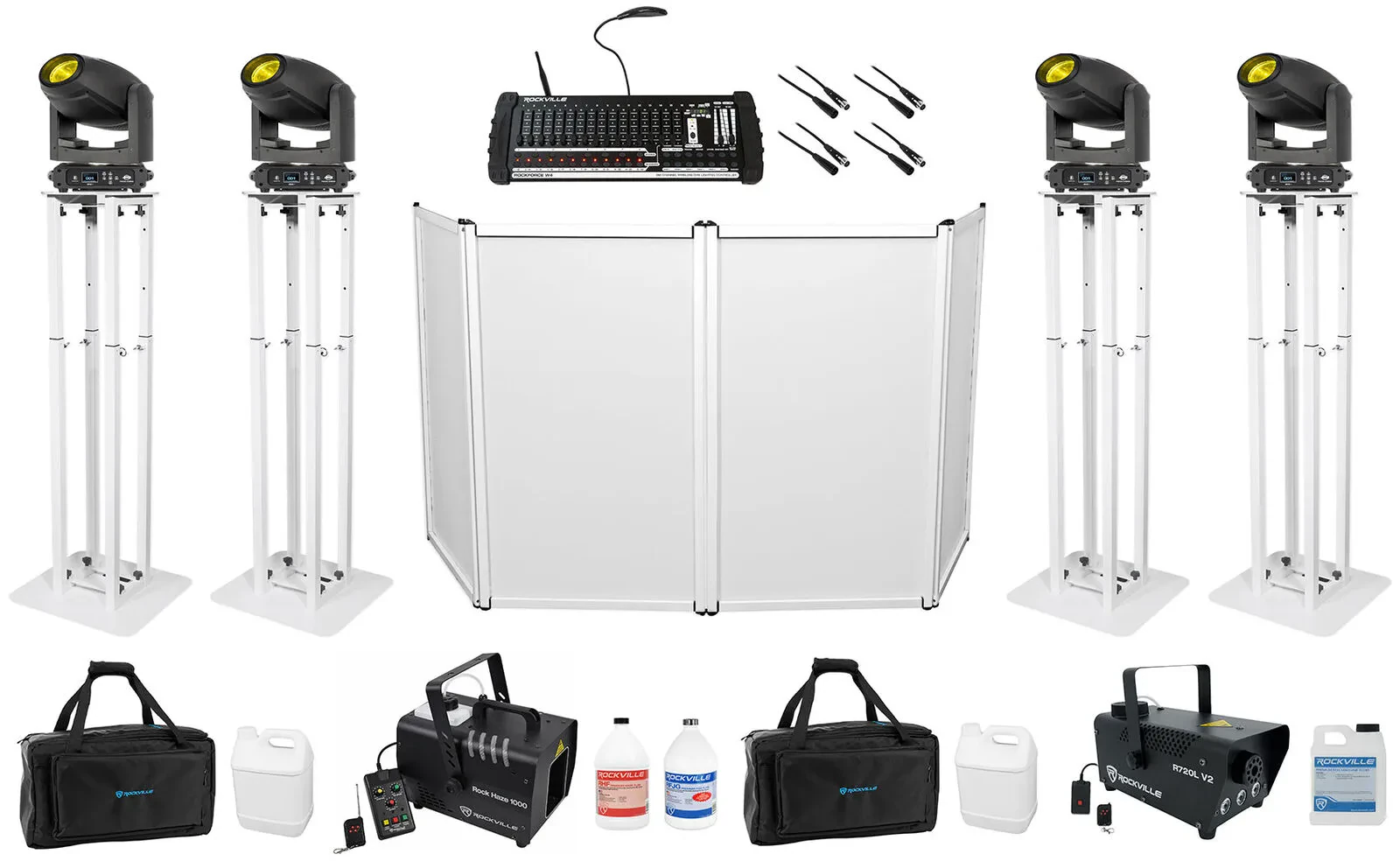 Комплект светового оборудования American DJ FOCUS HYBRID+ROCKFORCE W4+RTP32W-7