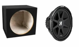 Kicker 43C154 300W 15" Single 4 Ohm Car Subwoofer with Sealed 15" Enclosure Box