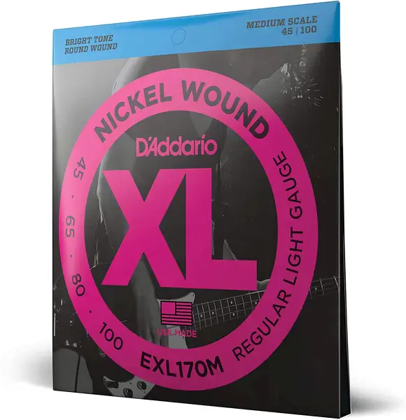 Струны для бас-гитары D'Addario EXL170M 45-100