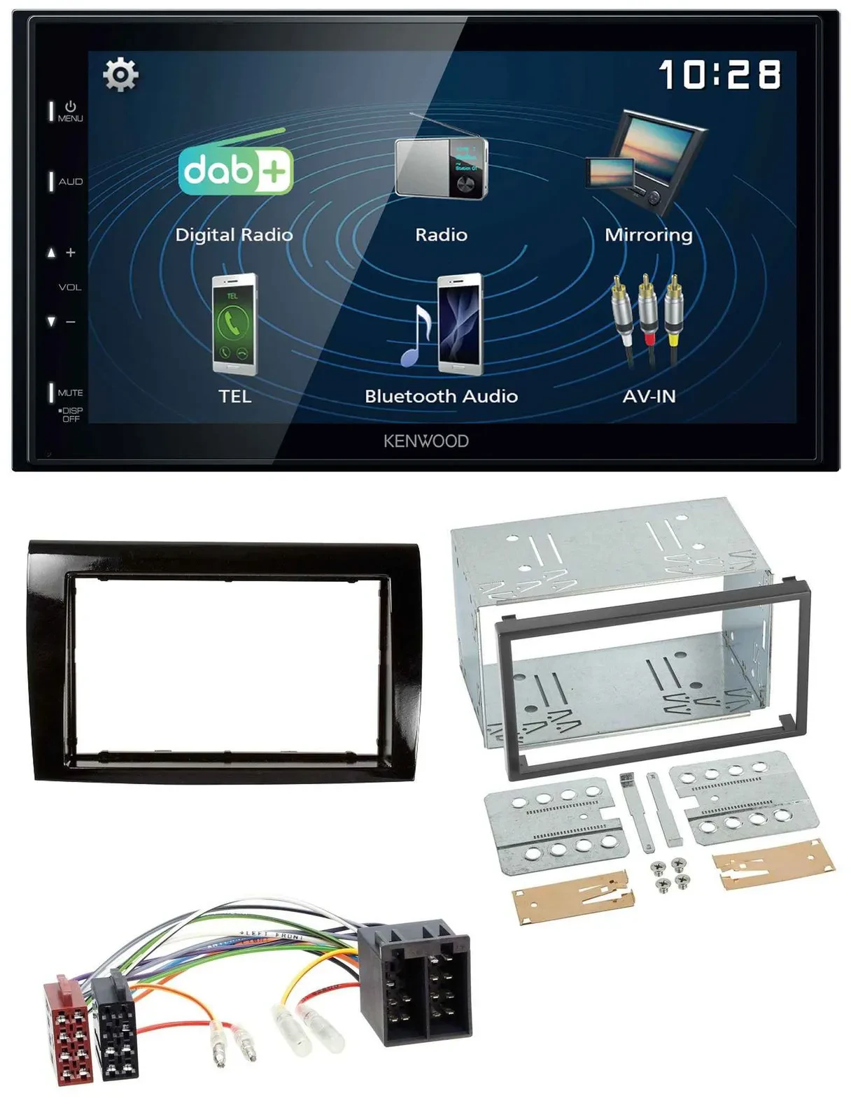 Автомагнитола Kenwood 2-DIN Bluetooth MP3 USB DAB для Fiat Bravo (с 2007)