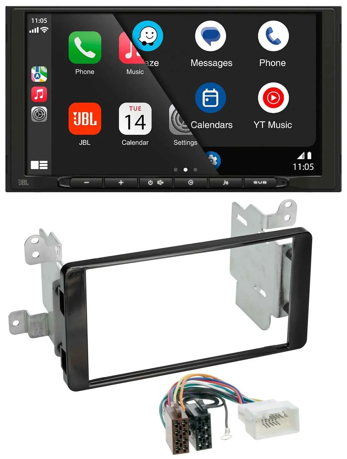 JBL USB 2DIN MP3 Bluetooth AUX Autoradio für Mitsubishi Outlander ab 2012