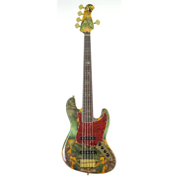 Бас-гитара Fame Audio Custom JB 5 Special Burl Green