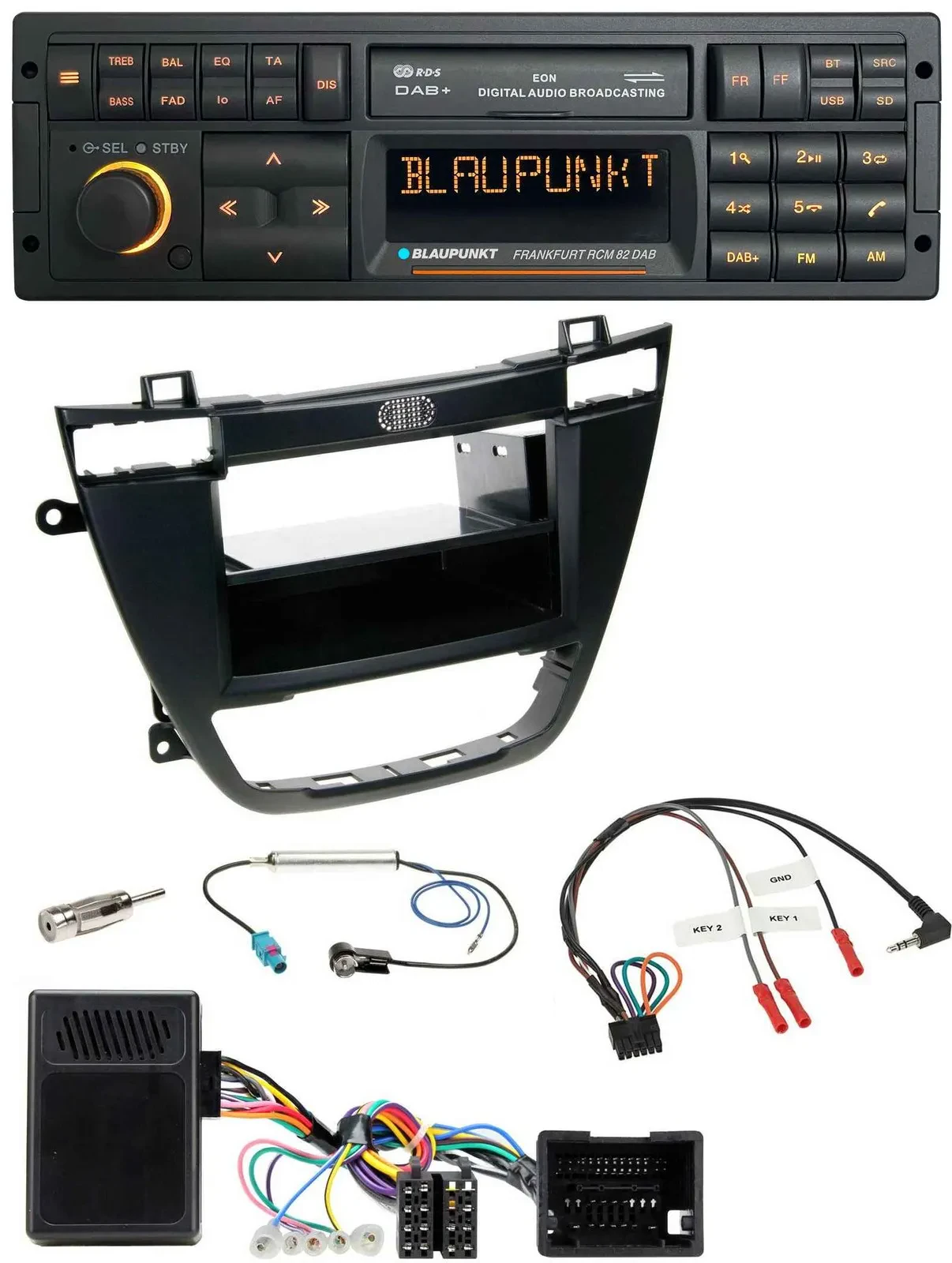 Blaupunkt USB DAB SD Lenkrad Bluetooth Autoradio für Opel Insignia ab 08 schwarz