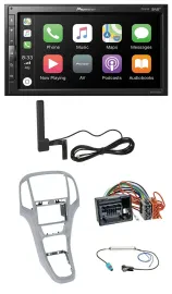 Pioneer USB 2DIN Bluetooth DAB MP3 Autoradio für Opel Astra J ab 2009 Platinsilb