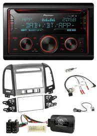Pioneer 2DIN DAB Lenkrad Bluetooth USB CD Autoradio für Hyundai Santa Fe 3 Schal