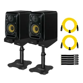 KRK V4 Series 5 4" Studio Monitor 2-Pack with Desktop Stands Package