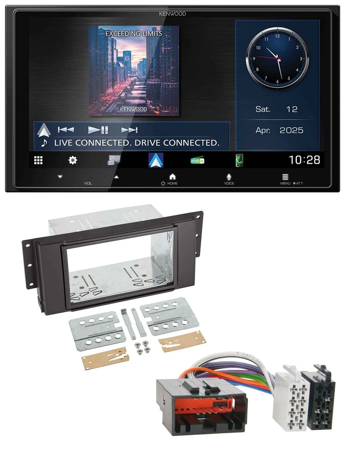 Kenwood Bluetooth 2DIN USB DAB MP3 Autoradio für LandRover Free Lander 2007-2010