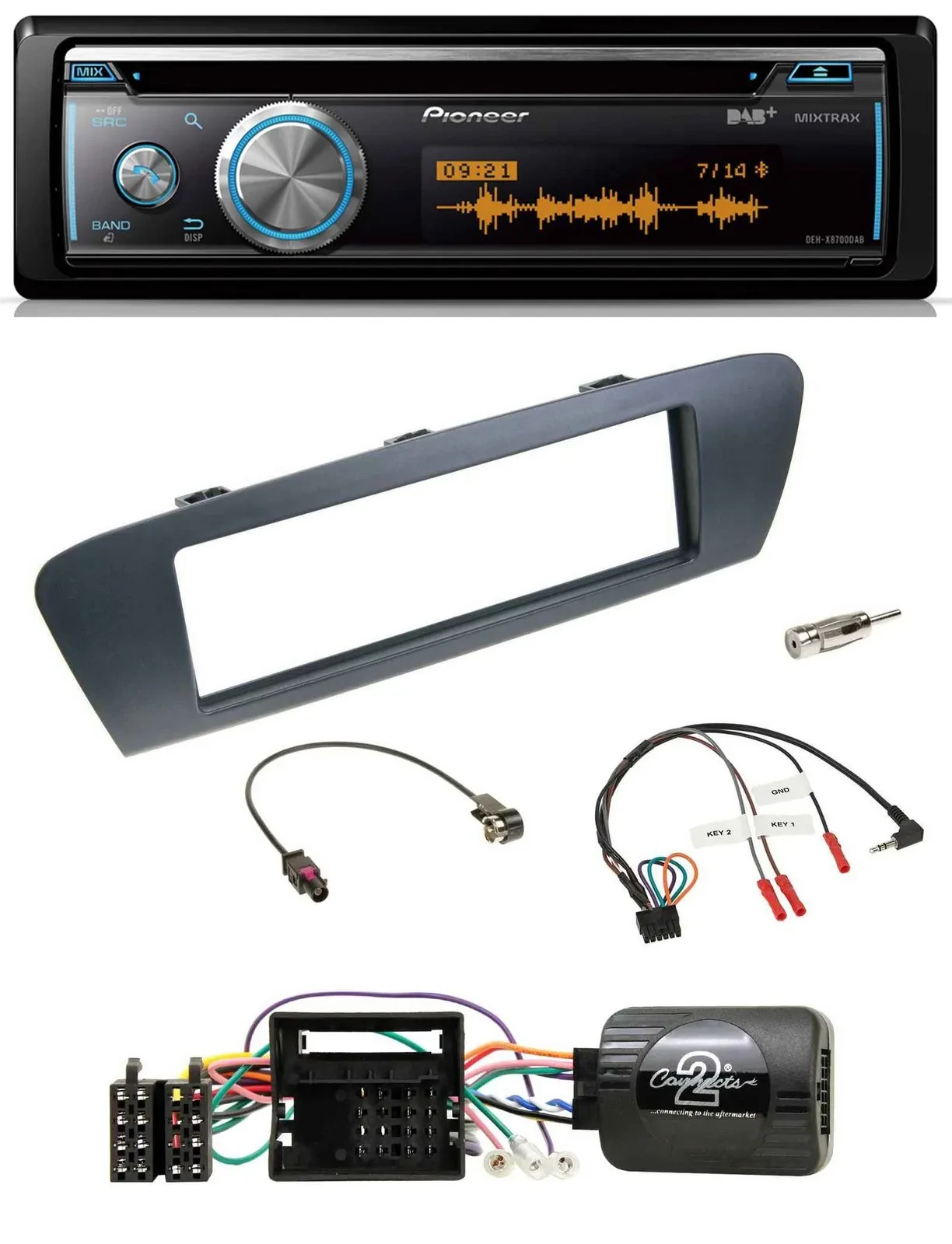 Pioneer Lenkrad DAB USB CD Bluetooth Autoradio für Renault Grand Scenic Scenic a