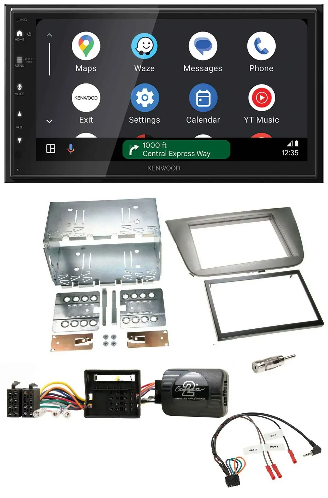 Kenwood DAB Bluetooth USB Lenkrad 2DIN Autoradio für Seat Altea Altea XL Toledo