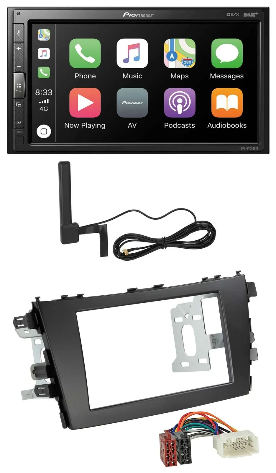 Pioneer USB 2DIN Bluetooth DAB MP3 Autoradio für Suzuki Celerio LF ab 2014