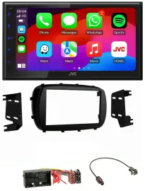 JVC Bluetooth USB MP3 2DIN DAB Autoradio für Fiat 500X (ab 2015)