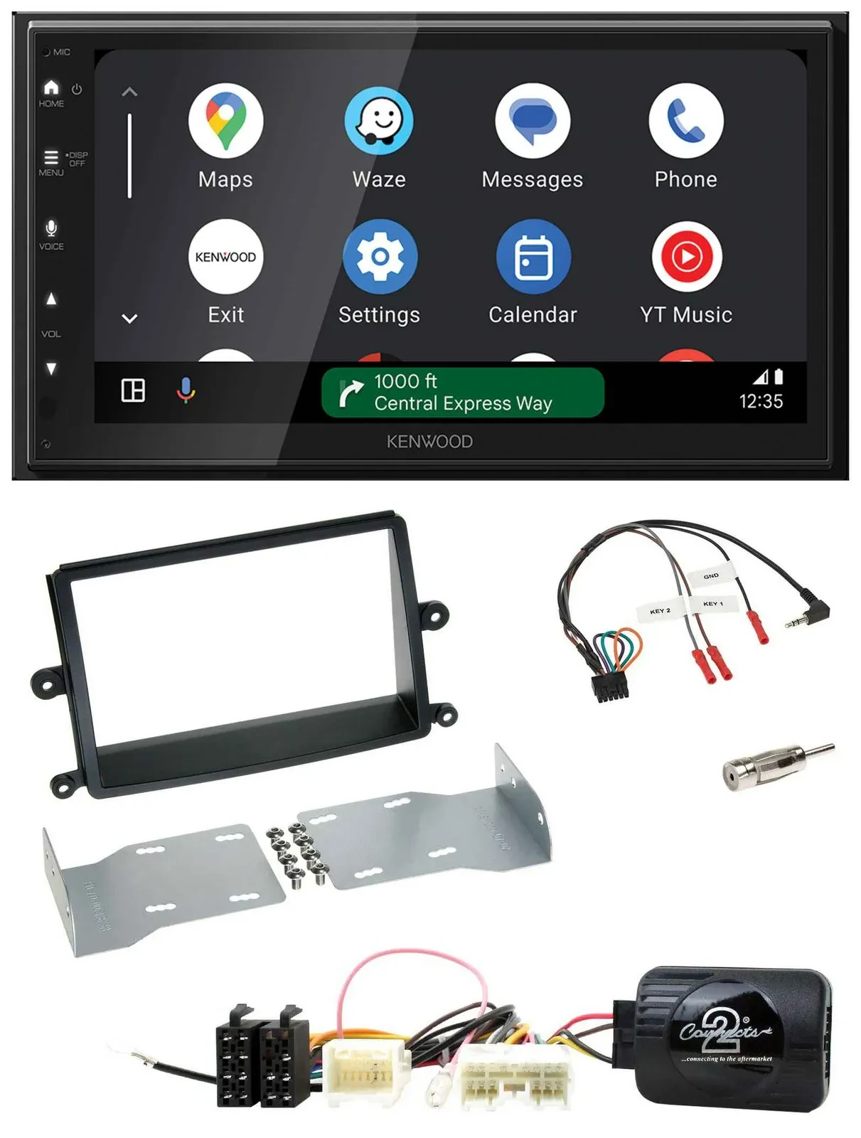 Kenwood DAB Bluetooth USB Lenkrad 2DIN Autoradio für Mitsubishi L200 06-15