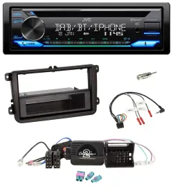 Автомагнитола для VW JVC Bluetooth, USB, DAB, CD, поддержка управления на руле